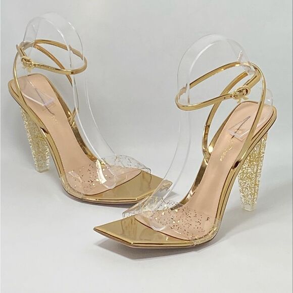 Gianvito Rossi Glitter Stiletto Sandals size 38 - Picture 2 of 12